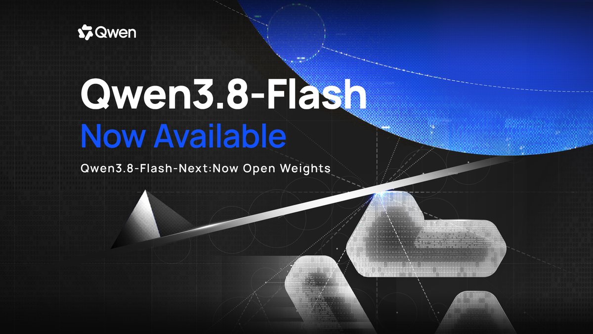 Qwen3.8-Flash launch graphic