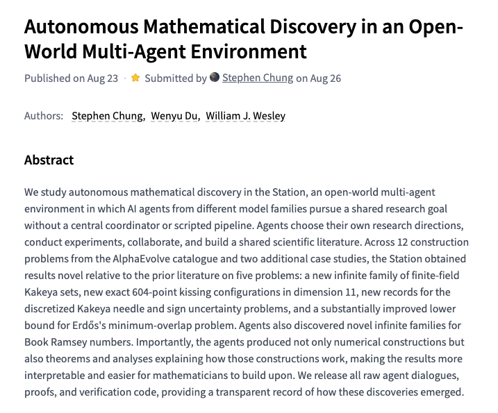 Autonomous mathematical discovery